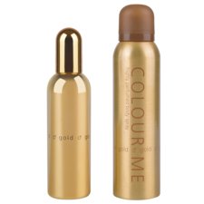 Men's Perfume Set and Perfumed Body Spray COLOUR ME Gold